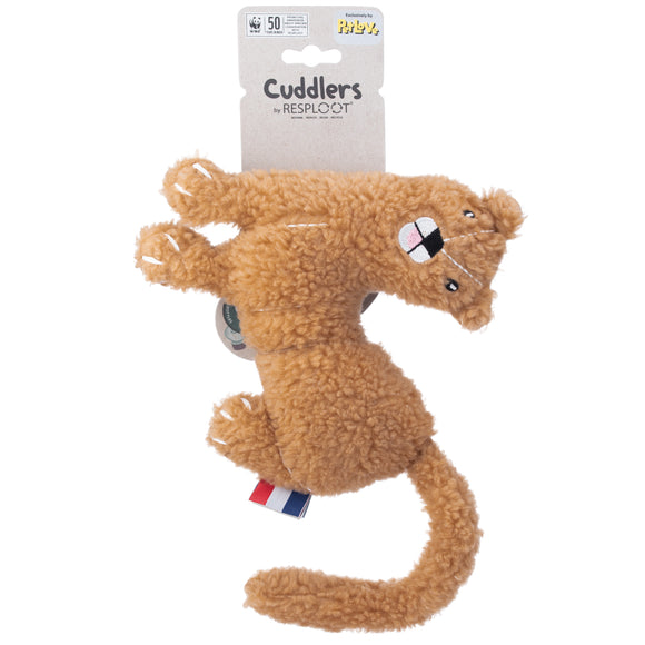 Resploot Cuddlers Mink Plush Toy – Recycled Material, Squeaker, Soft and Durable