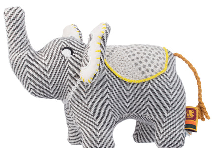 Resploot Cuddlers Elephant Plush Toy – Recycled Material, Squeaker, Soft and Durable