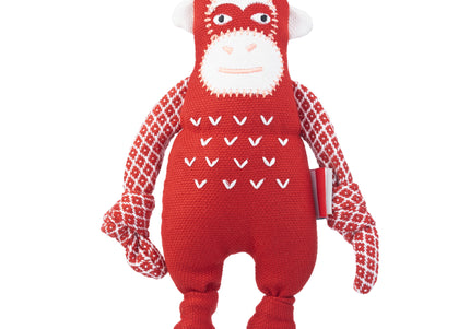 Resploot Cuddlers Sumatran Orangutan Plush – Recycled Dog Toy with Squeaker, Eco-Friendly Design