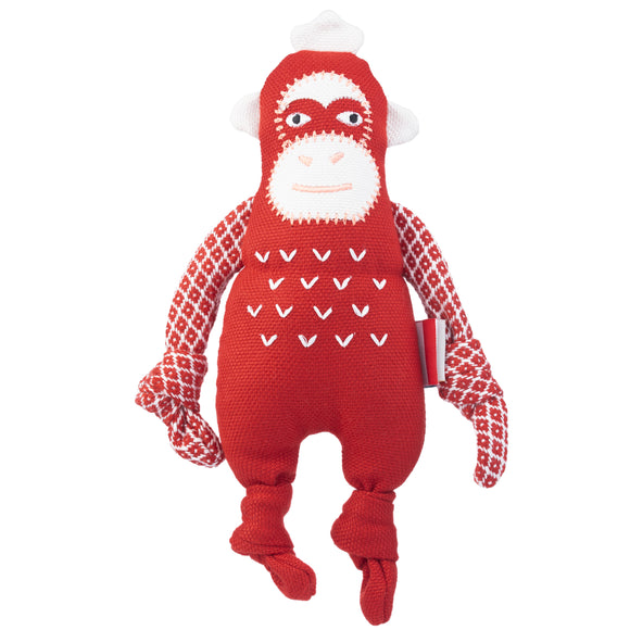 Resploot Cuddlers Sumatran Orangutan Plush – Recycled Dog Toy with Squeaker, Eco-Friendly Design