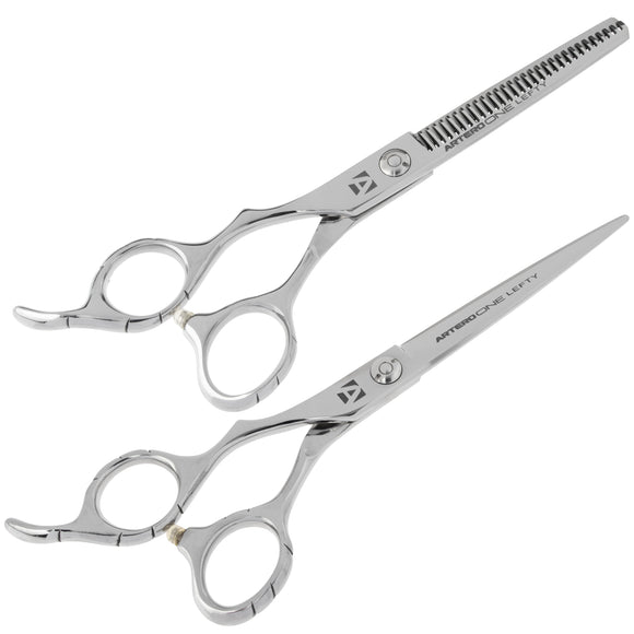 Artero One Lefty 6" Scissor Set – Professional Left-Handed Cutting and 30-Tooth Thinning Scissors