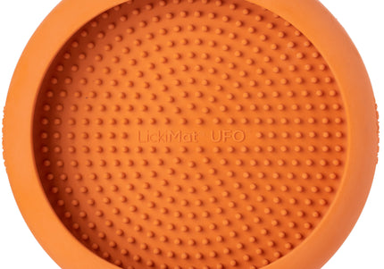 LickiMat UFO Rubber Licking Bowl – Suction Cup Base, Textured Slow-Feed Design, Purple