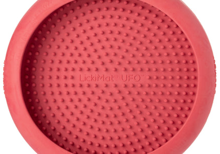 LickiMat UFO Rubber Licking Bowl – Suction Cup Base, Textured Slow-Feed Design, Purple