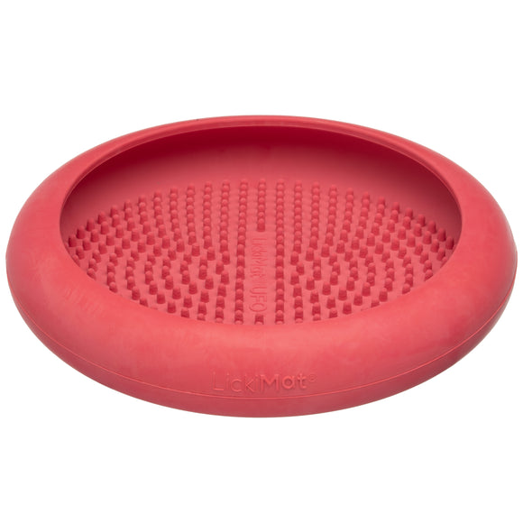 LickiMat UFO Rubber Licking Bowl – Suction Cup Base, Textured Slow-Feed Design, Purple