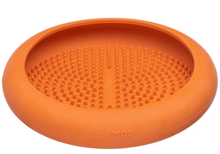LickiMat UFO Rubber Licking Bowl – Suction Cup Base, Textured Slow-Feed Design, Purple