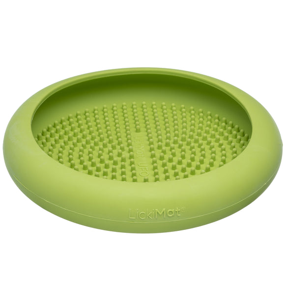 LickiMat UFO Rubber Licking Bowl – Suction Cup Base, Textured Slow-Feed Design, Purple