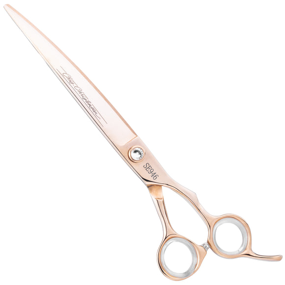 Chris Christensen Adalynn Rose Curved Scissors 5" – Japanese Steel, Titanium-Coated, Professional Quality