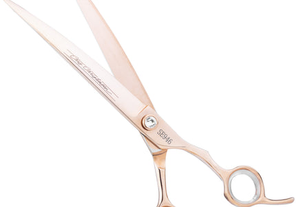 Chris Christensen Adalynn Rose Curved Scissors 5" – Japanese Steel, Titanium-Coated, Professional Quality