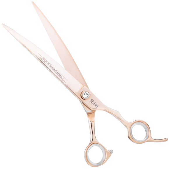 Chris Christensen Adalynn Rose Curved Scissors 5" – Japanese Steel, Titanium-Coated, Professional Quality