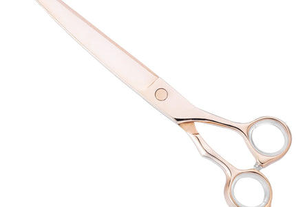 Chris Christensen Adalynn Rose Curved Scissors 5" – Japanese Steel, Titanium-Coated, Professional Quality