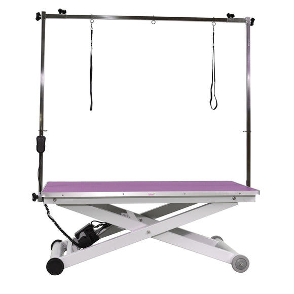 Blovi Eden Electric Grooming Table – Adjustable Lift, 120x65cm Black Top, Stable Design