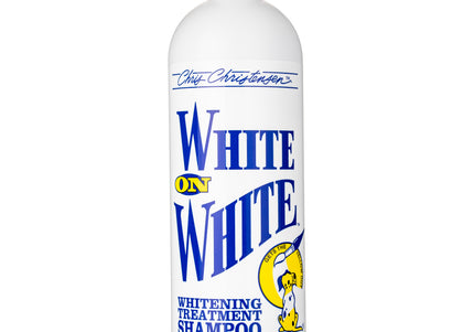 Chris Christensen White on White Shampoo – Whitening Formula, Brightens Light Coats, 473ml Bottle