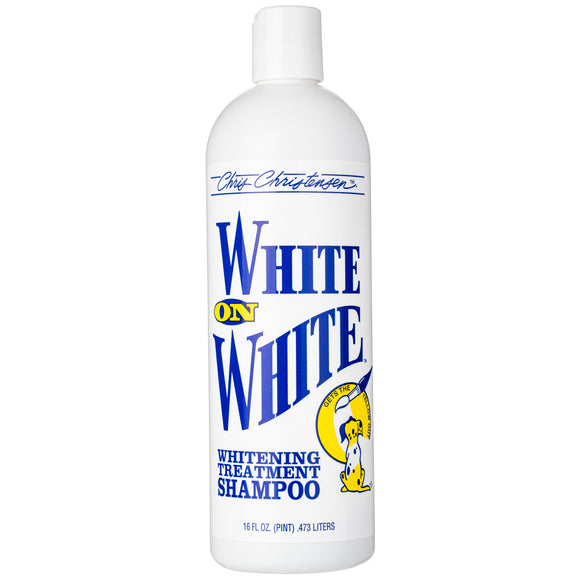 Chris Christensen White on White Shampoo – Whitening Formula, Brightens Light Coats, 473ml Bottle