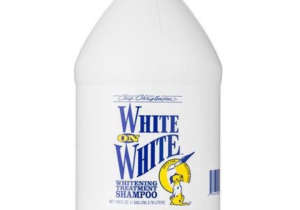 Chris Christensen White on White Shampoo – Whitening Formula, Brightens Light Coats, 3.8L