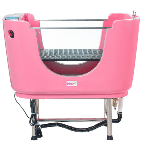 Blovi Hydro Therapy Spa Tub – Professional Pink Bathtub with Ozonation and Massage System