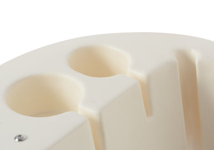 Blovi Small Animal Bath Tub – Compact Off-White Plastic Basin, Easy-Clean Design