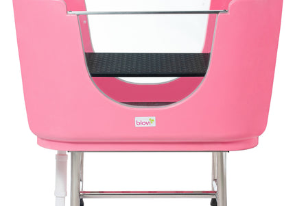 Blovi Small Pet Bath Tub – Compact Pink Bathtub, Lightweight and Durable Design