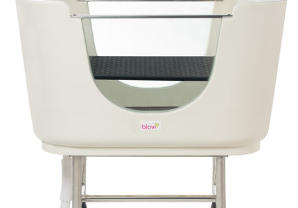 Blovi Small Animal Bath Tub – Compact Off-White Plastic Basin, Easy-Clean Design