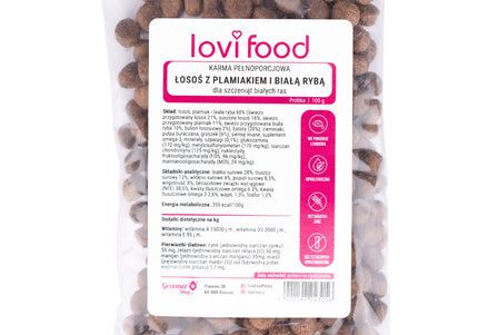 Lovi Food Salmon, Haddock & White Fish 100g – Grain-Free Puppy Formula, Gentle on Sensitive Stomachs