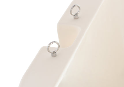 Blovi Small Animal Bath Tub – Compact Off-White Plastic Basin, Easy-Clean Design