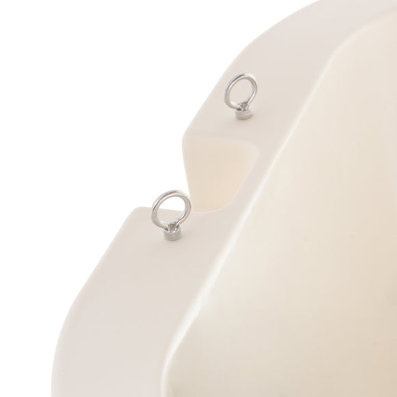 Blovi Small Animal Bath Tub – Compact Off-White Plastic Basin, Easy-Clean Design