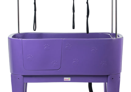 Blovi Large Grooming Bathtub – Stationary Heavy-Duty Tub in Purple Finish