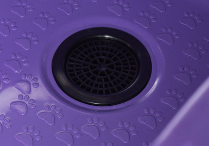 Blovi Large Grooming Bathtub – Stationary Heavy-Duty Tub in Purple Finish