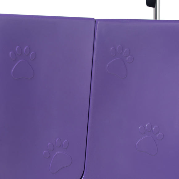 Blovi Electric Dog Bath – Large Solid Grooming Tub with Electric Lift and Double-Sided Boom, Purple