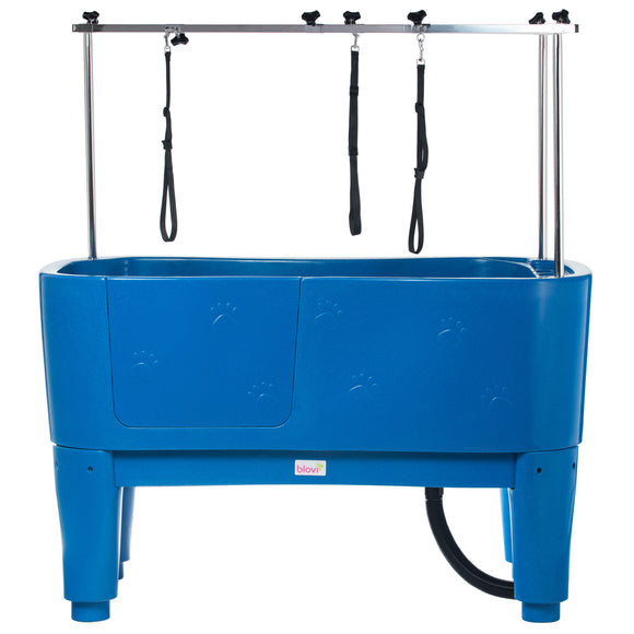 Blovi Large Grooming Bathtub – Spacious Stationary Wash Basin, Durable Blue Finish