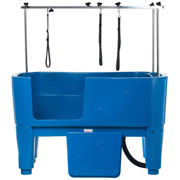 Blovi Large Grooming Bathtub – Spacious Stationary Wash Basin, Durable Blue Finish