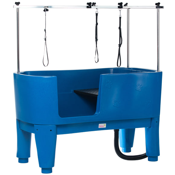 Blovi Large Grooming Bathtub – Spacious Stationary Wash Basin, Durable Blue Finish
