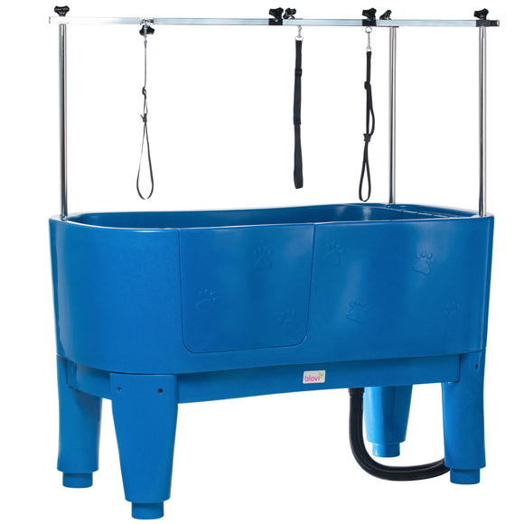 Blovi Large Grooming Bathtub – Spacious Stationary Wash Basin, Durable Blue Finish