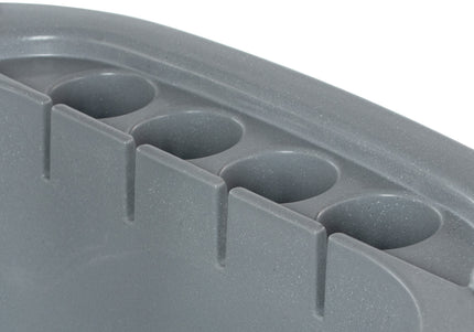 Blovi Large Stationary Grooming Bathtub – Sturdy Gray Basin with Non-Slip Surface