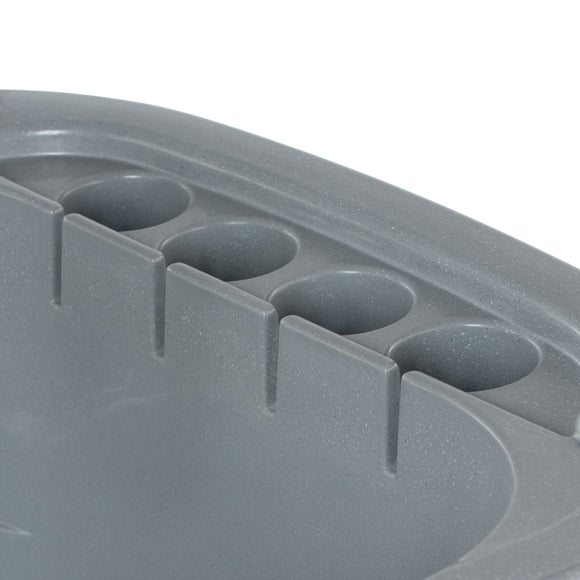 Blovi Electric Dog Bath – Large Solid Grooming Tub with Electric Lift and Double-Sided Boom, Gray