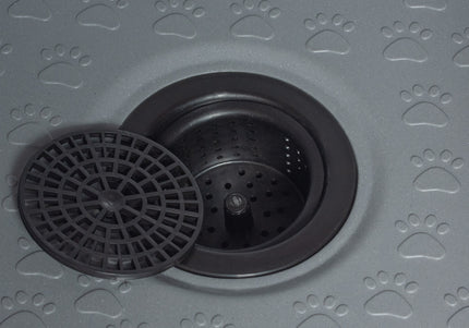 Blovi Electric Dog Bath – Large Solid Grooming Tub with Electric Lift and Double-Sided Boom, Gray