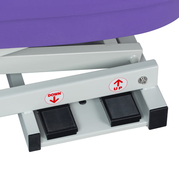 Blovi Electric Dog Bath – Large Solid Grooming Tub with Electric Lift and Double-Sided Boom, Purple