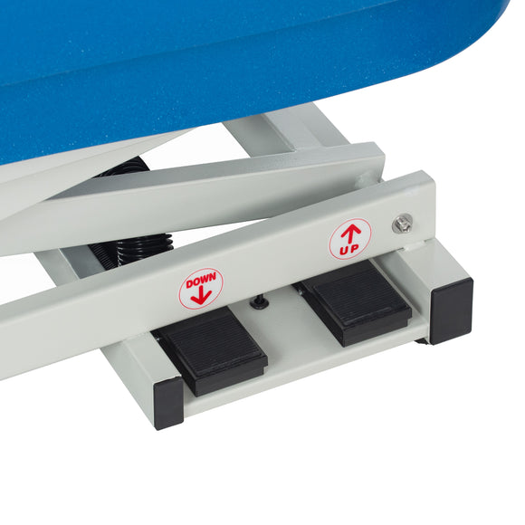 Blovi Electric Dog Bath – Large Solid Grooming Tub with Electric Lift and Double-Sided Boom, Blue