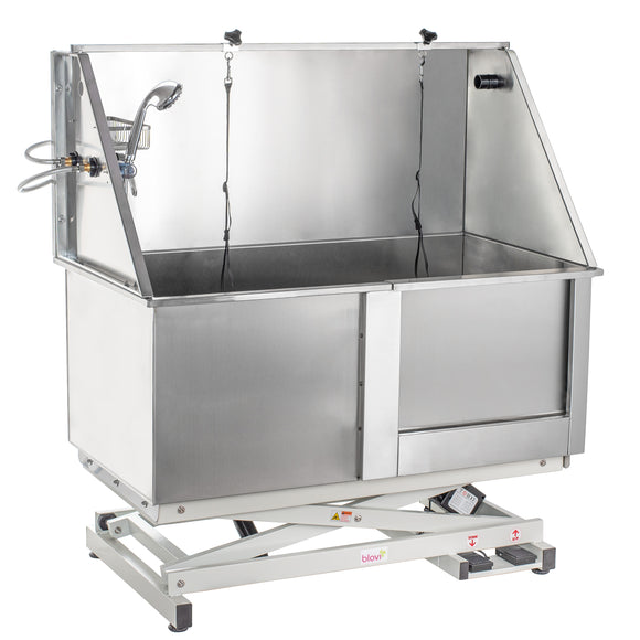 Blovi Steel Electric Lift Bathtub – Right-Side Entry, Durable Grooming Solution