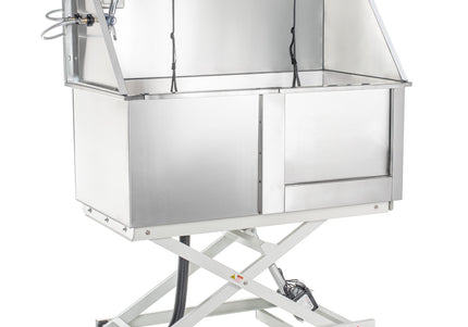 Blovi Steel Electric Lift Bathtub – Right-Side Entry, Durable Grooming Solution