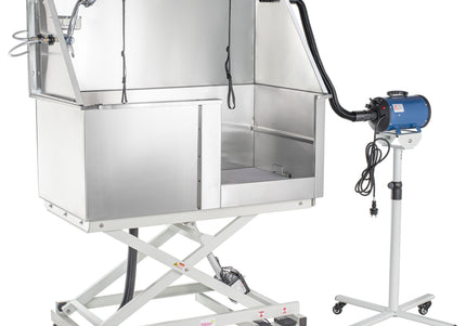 Blovi Steel Electric Lift Bathtub – Right-Side Entry, Durable Grooming Solution