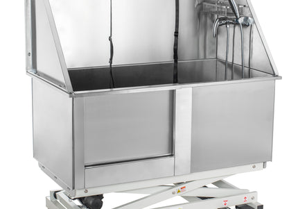 Blovi Steel Grooming Bathtub with Electric Lift – Left-Side Entry, Durable Construction