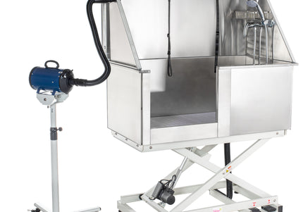 Blovi Steel Grooming Bathtub with Electric Lift – Left-Side Entry, Durable Construction