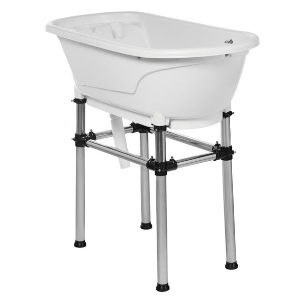 Blovi Small Animal Bath Tub – Compact White Mini Bathtub, Lightweight and Portable Design