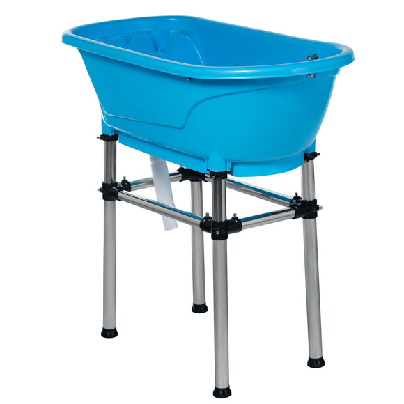 Blovi Small Animal Bath Tub – Compact White Mini Bathtub, Lightweight and Portable Design