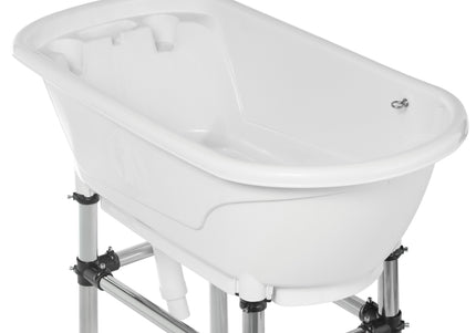 Blovi Small Animal Bath Tub – Compact White Mini Bathtub, Lightweight and Portable Design