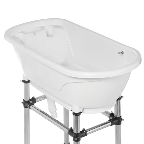 Blovi Small Animal Bath Tub – Compact White Mini Bathtub, Lightweight and Portable Design