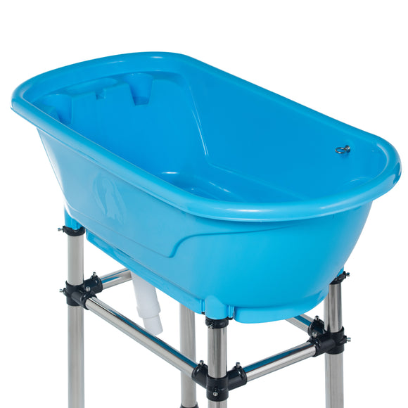 Blovi Small Animal Bath Tub – Compact White Mini Bathtub, Lightweight and Portable Design