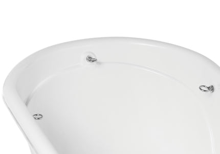 Blovi Small Animal Bath Tub – Compact White Mini Bathtub, Lightweight and Portable Design