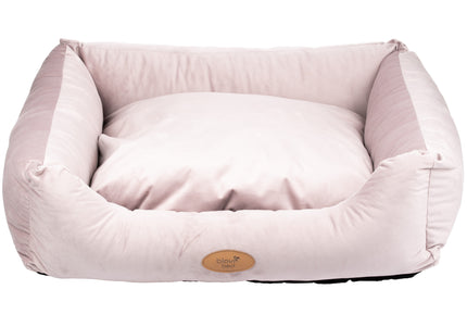 Blovi Bed Velur Love Pink L – Elegant Rectangular Velvet Pet Bed, Large, Dirty Pink