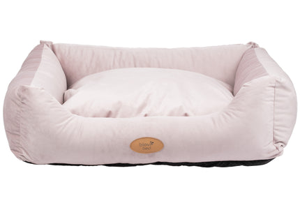 Blovi Bed Velur Love Pink L – Elegant Rectangular Velvet Pet Bed, Large, Dirty Pink